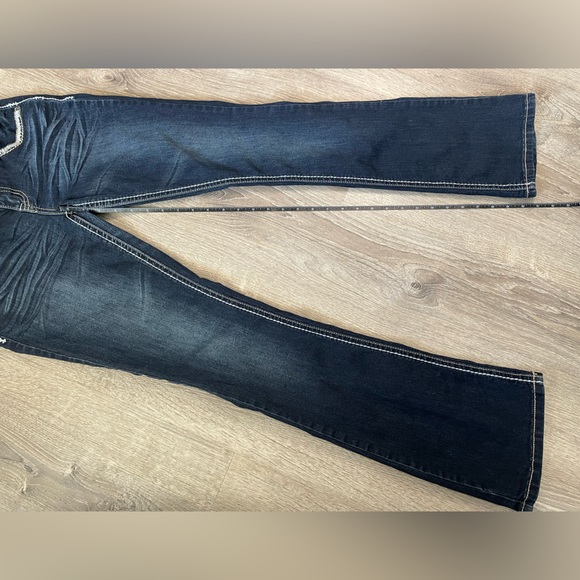 Apollo Jeans Size 5/6 Dark Wash Womens Bootcut Embellished Jeans - Picture 3 of 10